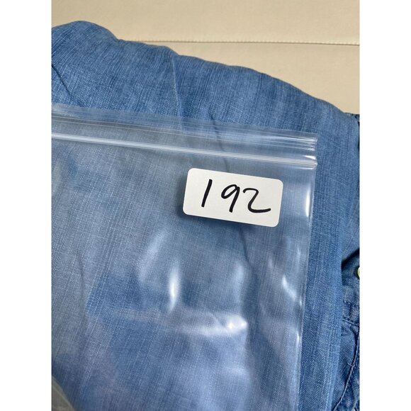 Talbots Blue Chambray Denim Button Up Long Sleeve Shirt Top Size Large Lyocell - Picture 9 of 16